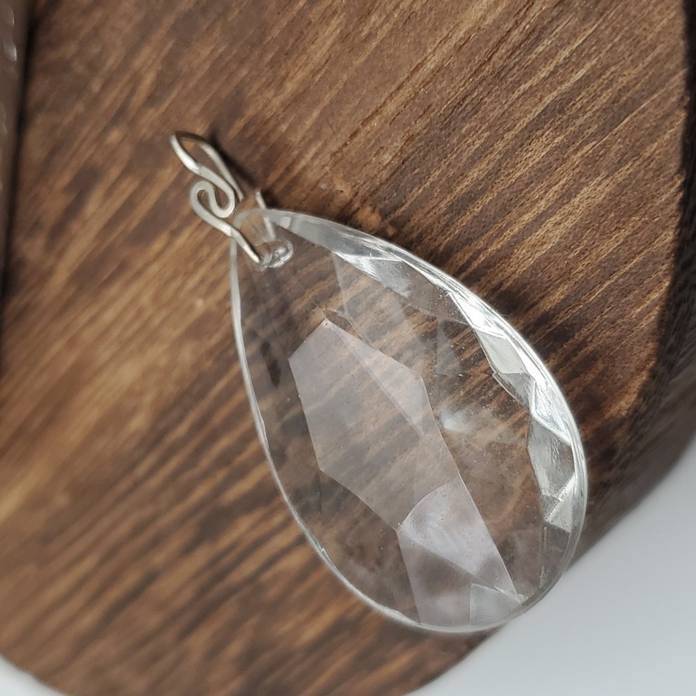 Austrian chandelier‎ crystal sterling necklace pendant